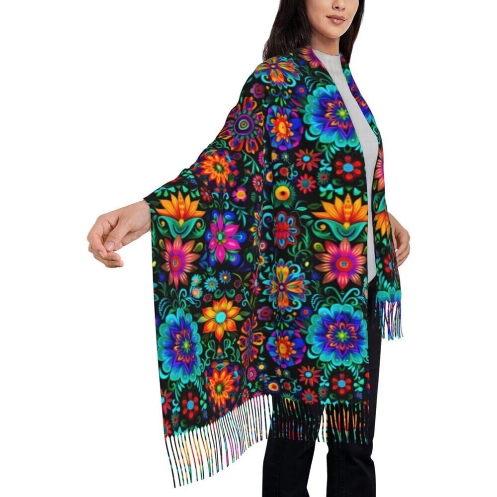 Mexican Rebozo Shawl Wrap Scarf Women Casual Festival Gift